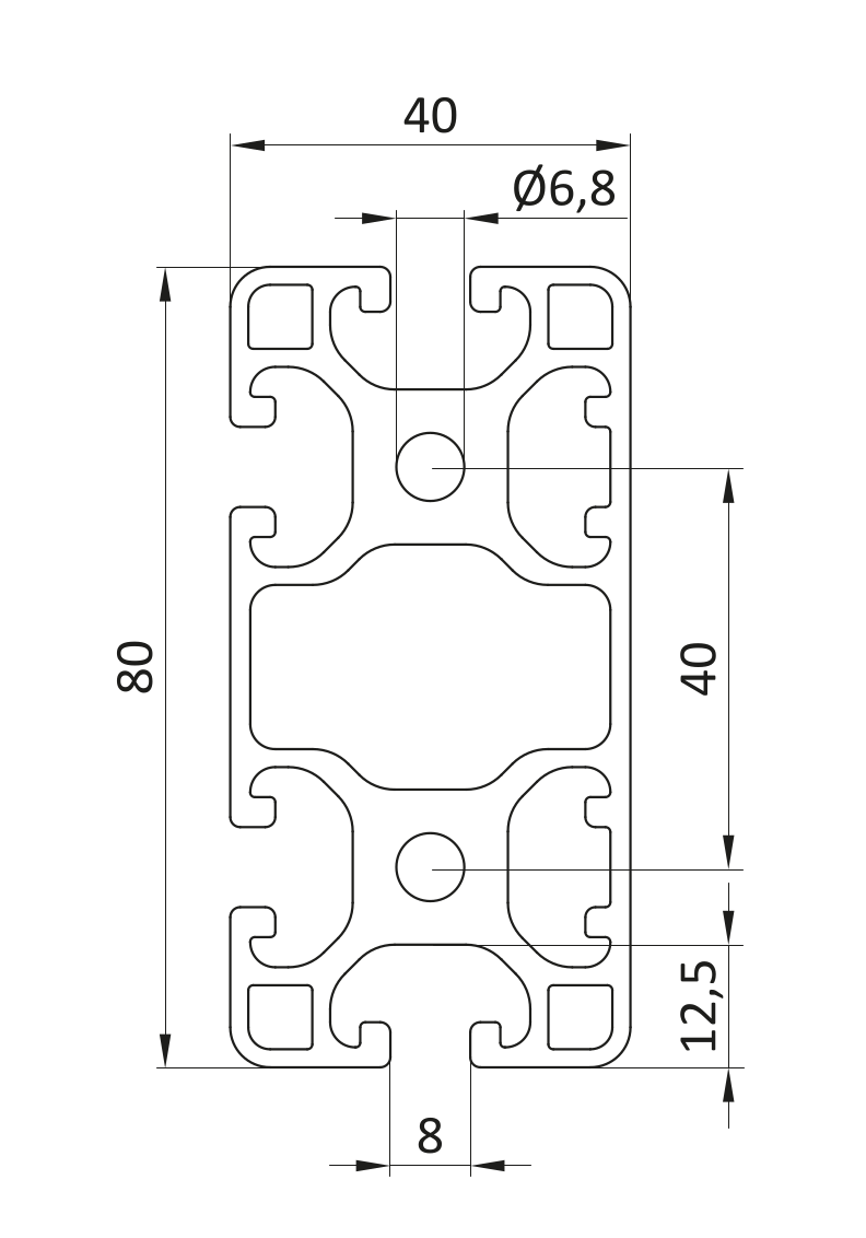 Profil aluminiowy 40x80L 2N [8]
